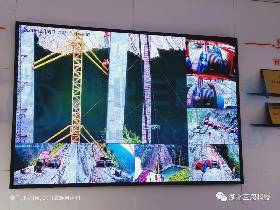 跨越678m，纜索式起重機智能吊裝安全監(jiān)控系統(tǒng)助力橋梁建設安全！